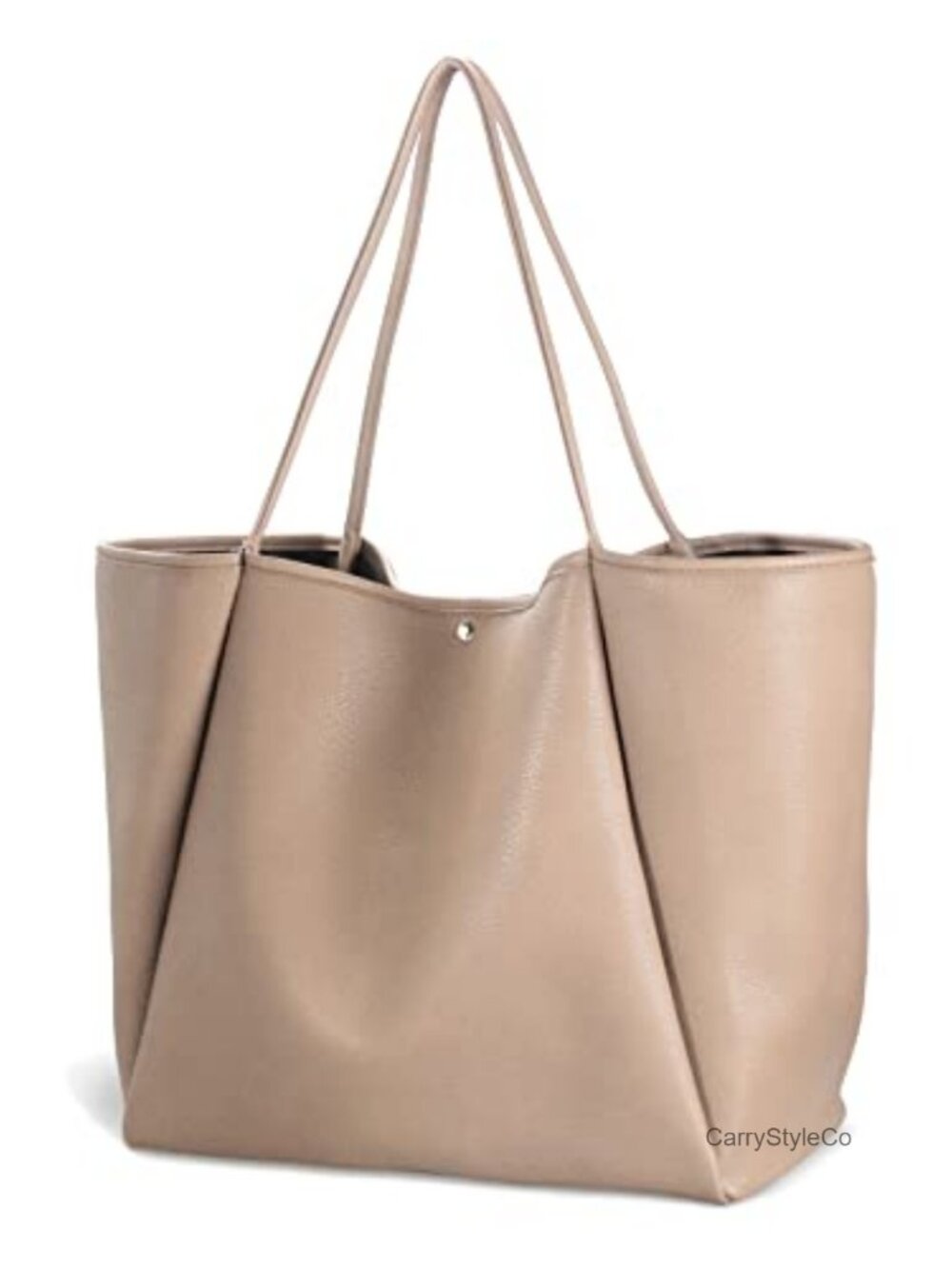 Oversize PU Leather Tote Weekender Bag Shopper Handbag Travel Purse